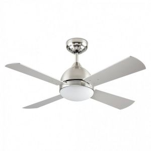 Forlight ventilador ip20 borneo E27 15w niquel santinado blanco