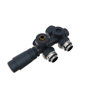 Emke válvula con termostato para radiador, g1/2", φ16/15mm, gris antracita