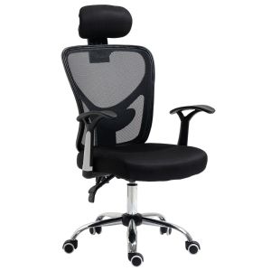 Silla de oficina 62x67x118 cm poliéster, espuma, pp y nylon vinsetto