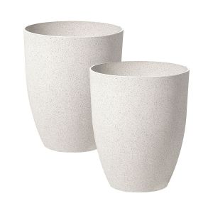 Conjunto de 2 macetas croton 43 cm blanco crema