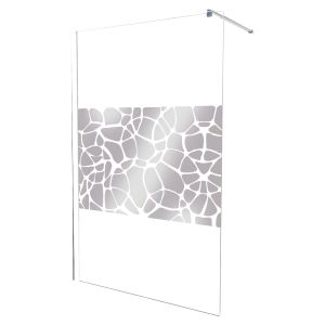 Ondee - mampara alea - serigrafía - 90x200 - vidrio templado - transparente