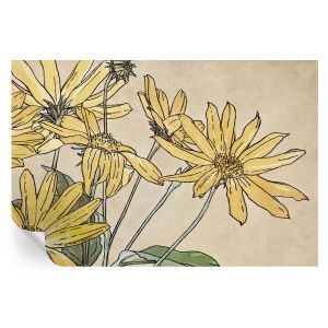 Murales autoadhesivos flores de acuarela 104x152 tulup