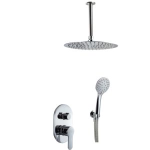 Conjunto de ducha empotrada a pred y techo | serie omnia - källa