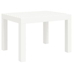 vidaXL mesa de jardín pp blanco 59x47x40 cm