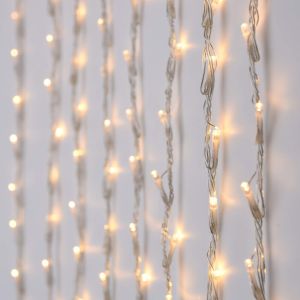 Cortina de luces hydrangea blanco 100x200x2 cm