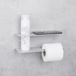 Daske portarrollos papel higiénico adhesivo gris derecho line