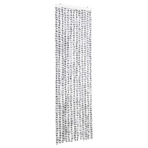 vidaXL cortina mosquitera de chenilla gris claro y oscuro 56x185 cm