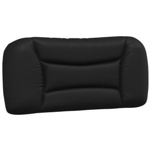vidaXL cabecero de cama acolchado cuero sintético negro 90 cm