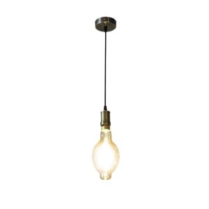 Dante chandelier 1xe27 8w metal / crystal amber