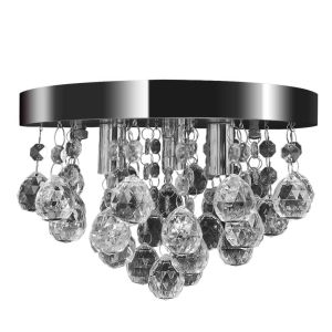 vidaXL lámpara de techo de cristal diseño cromado