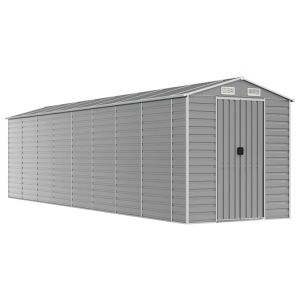 vidaXL caseta de jardín gris claro 191x810x198 cm acero galvanizado