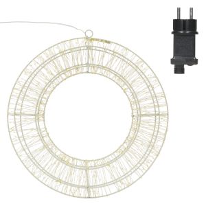 Corona metálica de LEDs ø 50 cm con 1440 LEDs blanco cálido ip44