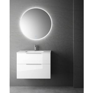 Mueble de baño suspendido fondo reducido con lavabo | 70 cm - blanco
