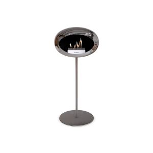 Chimenea de bioetanol Ground Steel High Chromed Silver 1