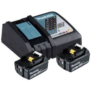 Pack batería 18v - 2x 5ah li‑ion makstar - cargador dc18rc