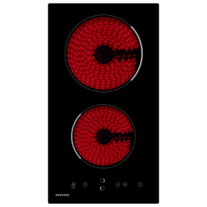 Placa vitrocerámica infiniton  vit2fbn - 9 niveles, 2 zonas , táctil, 30cm