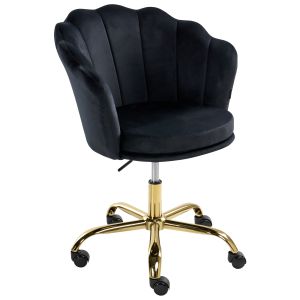 Silla de escritorio monticello terciopelo negro