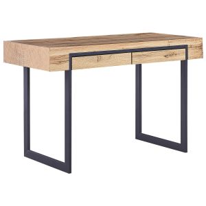Escritorio vida 120 cm 55 cm con almacenaje marrón claro