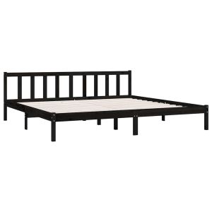 vidaXL estructura de cama sin colchón madera maciza negro 200x200 cm