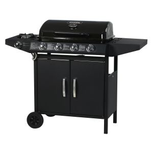 Barbacoa a gas "festa 5" - 5 quemadores (1 lateral) - 12.9 kw - negro