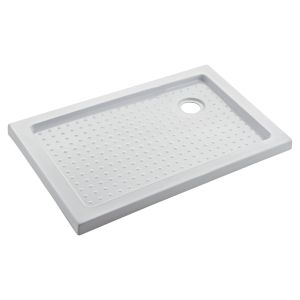 Ondee - plato de ducha yqua  - antideslizante  - blanco - 80x120cm