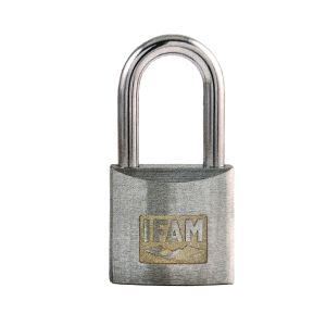 Candado arco largo 45 llave igual niquel ifam