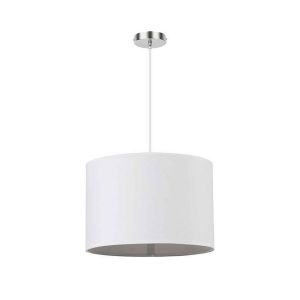 CoLGante chanza 1xE27 cromo/blanco regx30x30 cm