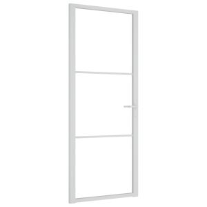 vidaXL puerta interior vidrio egs y aluminio blanco 83x201,5 cm