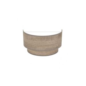 Aplique doble smile 1xE27 madera gris 17x30x15 cm