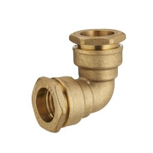 Codo de compresión de latón d.25 para tubo de polietileno