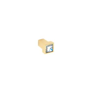 Pomo para mueble, zamac y cristal diam 13 x 21 mm