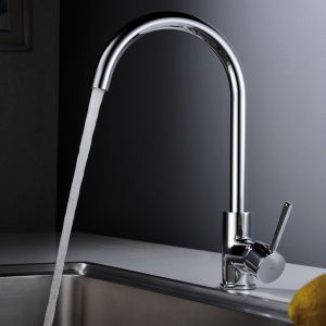 Imex - grifo monomando de cocina alto cromado serie lyon