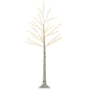 Árbol de luce 20x20x150 cm pp color blanco Homcom