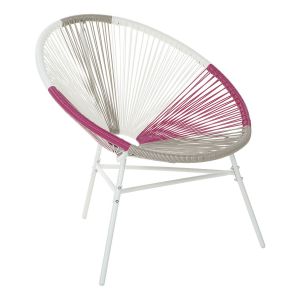 Silla de jardín acapulco ratán sintético fucsia
