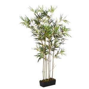 vidaXL árbol de bambú artificial con 1288 hojas verde 180 cm