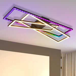 Nettlife plafon  de techo LED negro 75x23.5 ip20