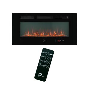 Chimenea eléctrica de pared decorativa Valtaia Plat Sannover 2000W / 102cm