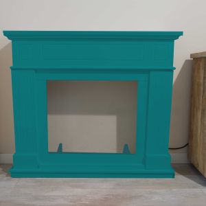 Marco de chimenea de mdf azul turquesa marco de camino de pienza sined