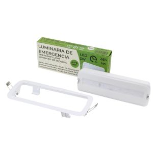 Luz de emergencia LED 3w autotes, 265 lm, 6500k, batería litio, 3h
