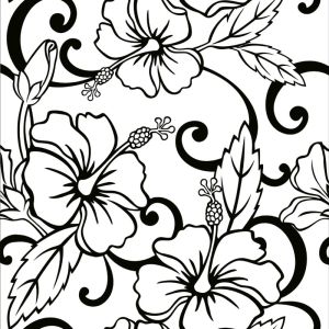 Papel pintado florales en fondo blanco 60cm por 250cm