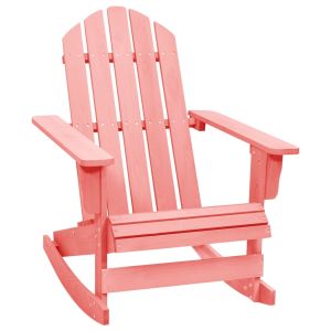 vidaXL silla mecedora de jardín adirondack madera maciza abeto rosa