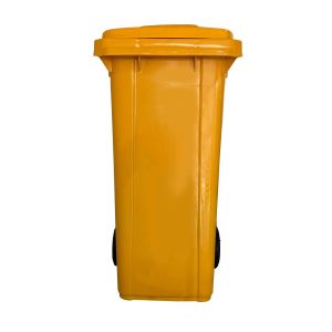 Contenedor de basura reciclables de colores con ruedas 240l | 240 l - amari