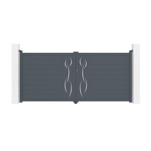 Life 350b160 puerta de aluminio de 3m5 + poste 190