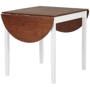 Mesa plegable cocina madera de pino color marrón 140x70x75 cm homcom