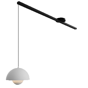 Lightswing® single - negro mate 110 cm - para una lámpara coLGante .