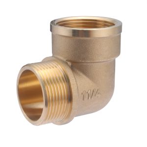Codo de latón macho-hembra para atornillar (11/4)