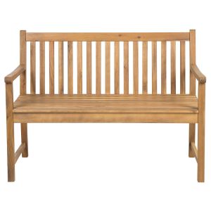 Banco de jardín vivara 120 cm madera de acacia certificada marrón claro