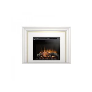 Lanini - chimenea eléctrica LED de pie - blanco mate 28'