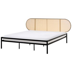 Cama ratán sintético boulin 180 x 200 cm negro