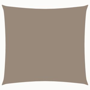 Toldo de vela cuadrado tela oxford gris taupe 4x4 m